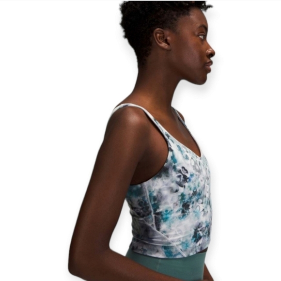 Lululemon Align Crop Tank in Kaleidofloral Multi Gray Blue 8 - Picture 7 of 16